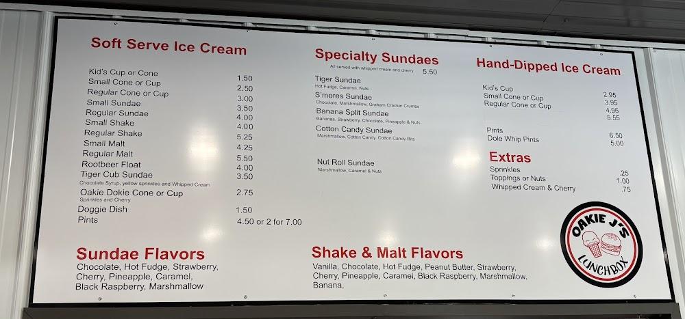 Oakie J's Lunchbox Menu image 2